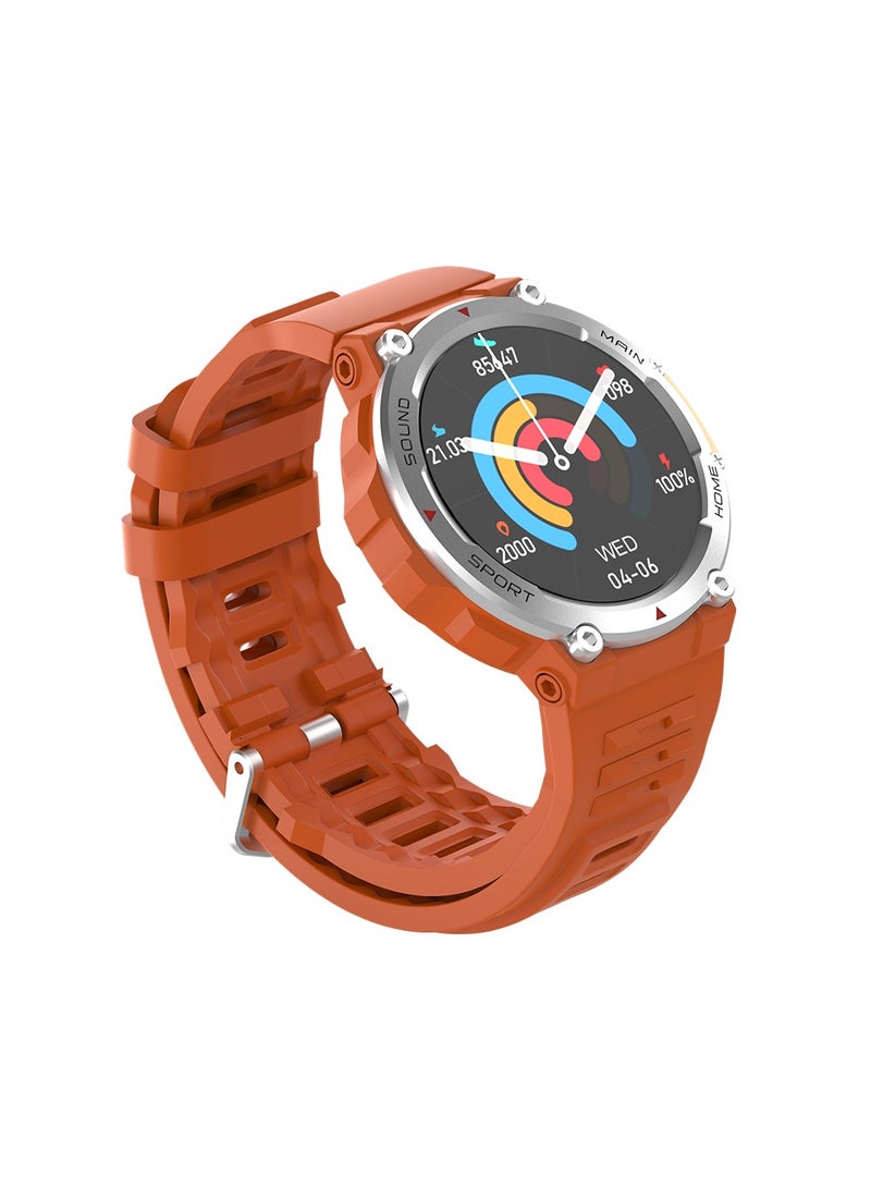 جولتيج ساعة ذكية SW02 Vintage مع مقاومة للماء، دفع NFC، ومراقبة النوم، معدل ضربات القلب، الضغط، ومستوى الأكسجين - باللون البرتقالي - Image 4