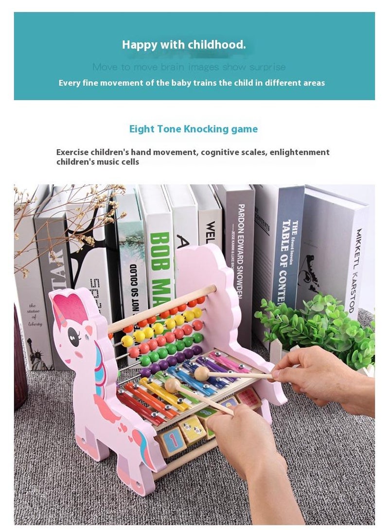 Y&D Wooden Unicorn Functional Calculation Frame For Children Children's Early Education Puzzle Toys  - Image 4