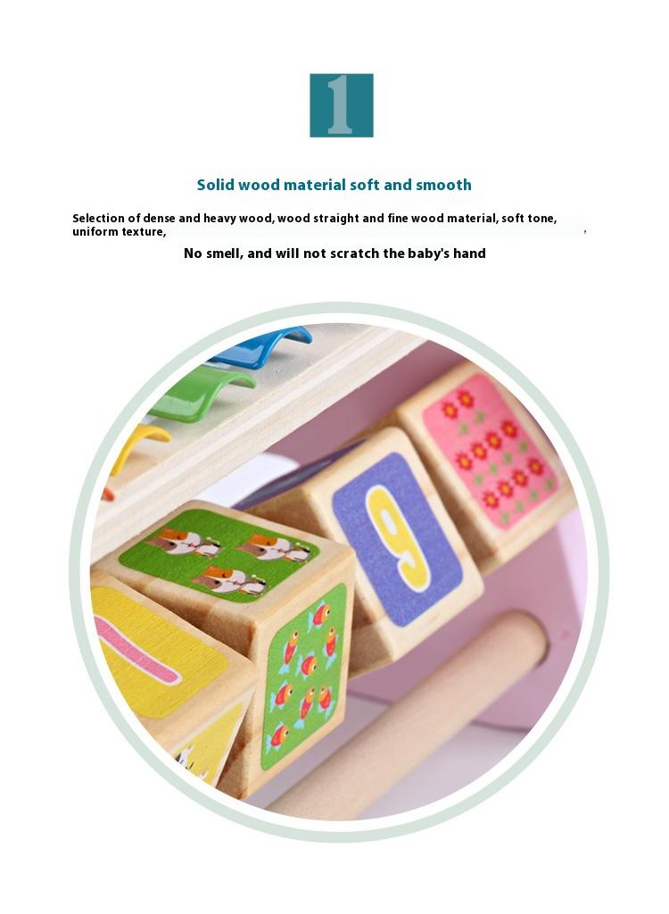 Y&D Wooden Unicorn Functional Calculation Frame For Children Children's Early Education Puzzle Toys  - Image 5