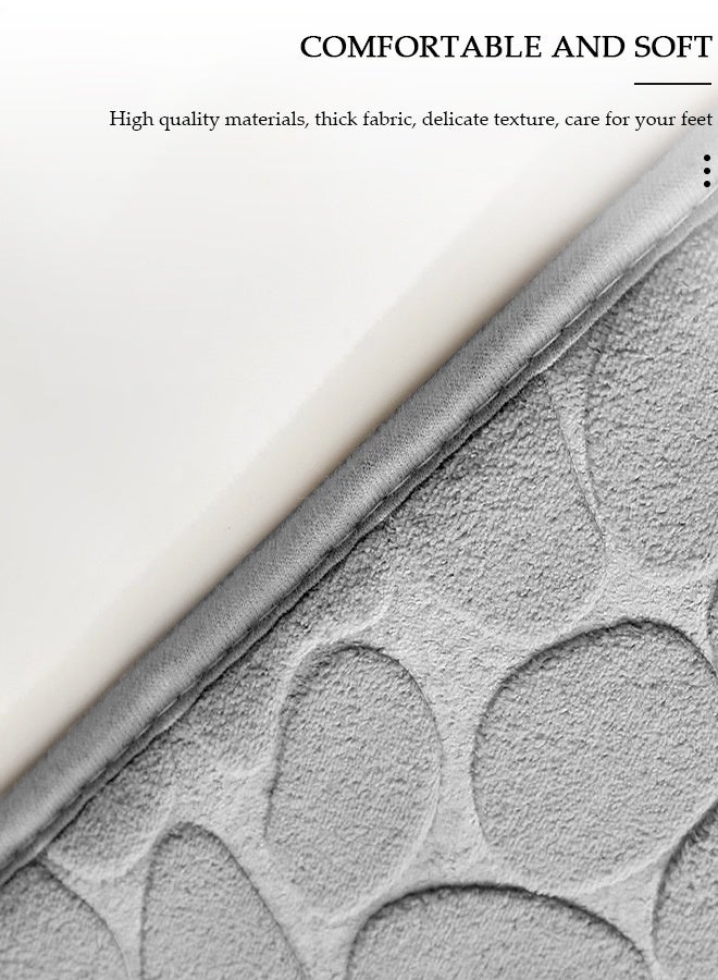 DUNISO 3 Piece Bathroom Rug Set Includes Bath Rug, Contour Mat, Super Soft Water Absorbent & Non-Slip Bath Mats for Bathroom Floor, Tub and Shower Room, Machine Washable - Image 5