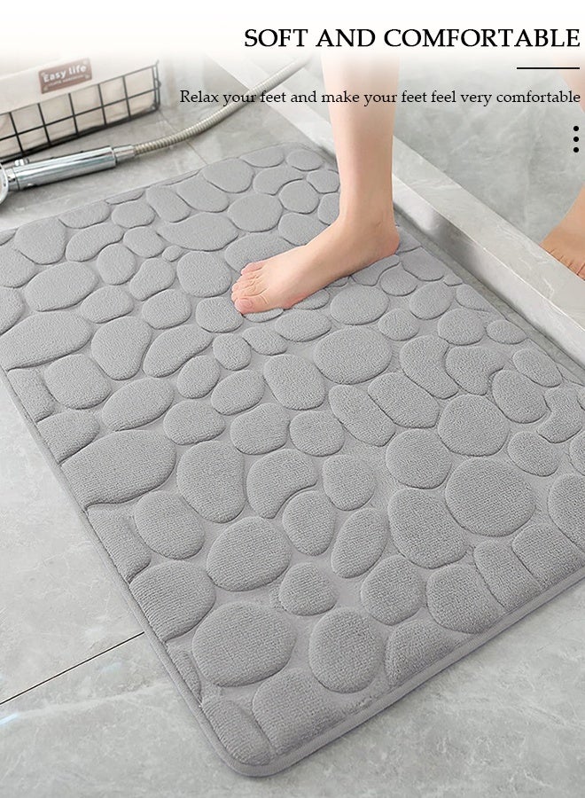 DUNISO 3 Piece Bathroom Rug Set Includes Bath Rug, Contour Mat, Super Soft Water Absorbent & Non-Slip Bath Mats for Bathroom Floor, Tub and Shower Room, Machine Washable - Image 2