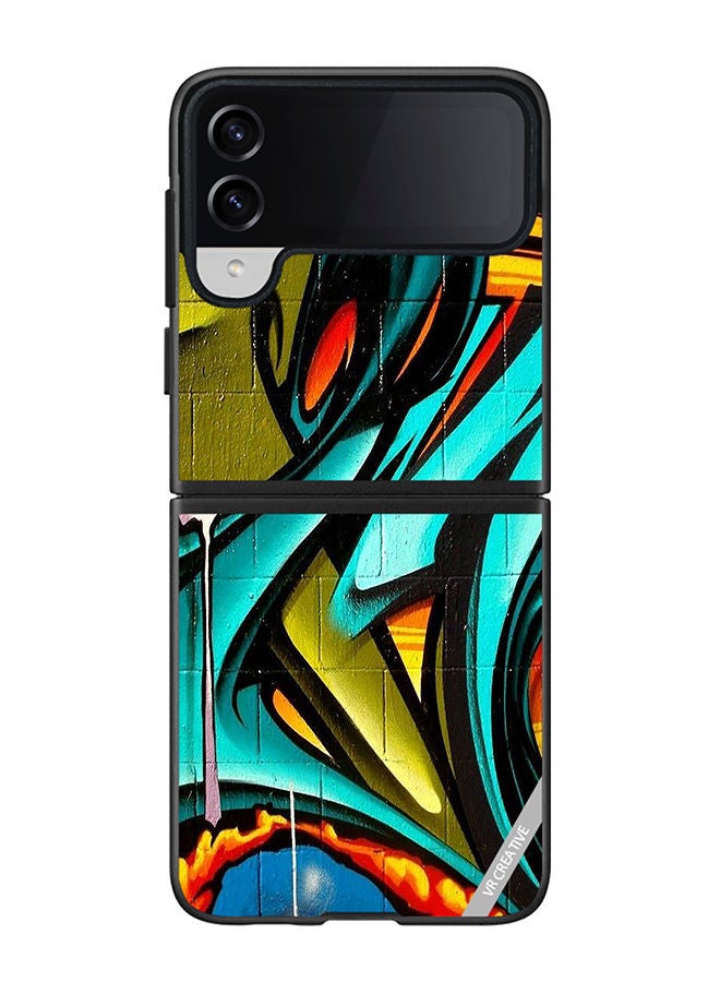 VR CREATIVE Protective Case Cover For Samsung Galaxy Z Flip4 Multicolour Design - Image 1