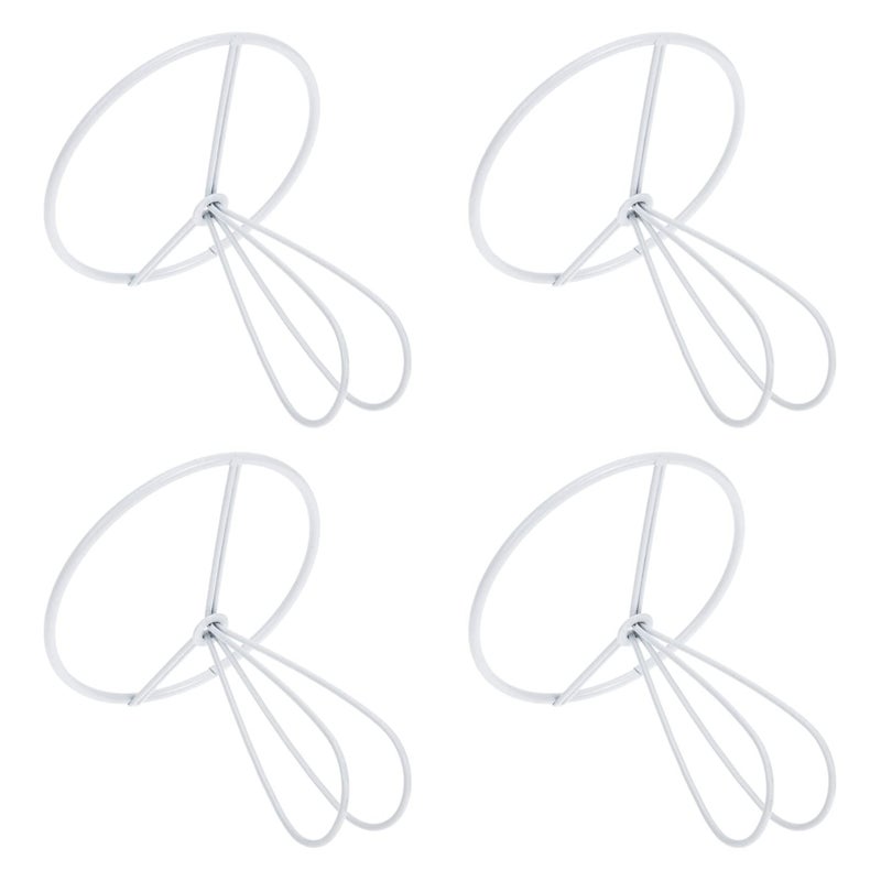 4pcs Cone Shape Metal Lampshade Frame with Ring Support for DIY Ceiling Lamps - Image 2