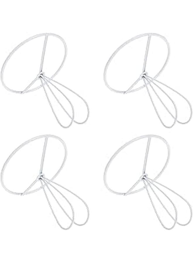 4pcs Cone Shape Metal Lampshade Frame with Ring Support for DIY Ceiling Lamps - Image 1