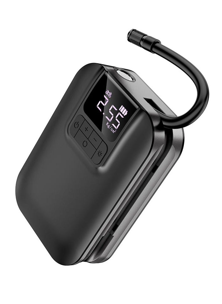 hoco. Smart air pump S53 Breeze S53 Breeze, smart portable air pump, 5000mAh, 3.5 bar air pressure, four working modes.  - Image 2