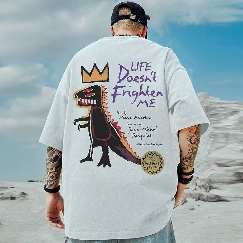 Niche Retro Loose Men'S Summer T-Shirt Heavy Fashion Brand Fat Short Sleeve Men'S Plus Size Fashion Plus Size - Image 1