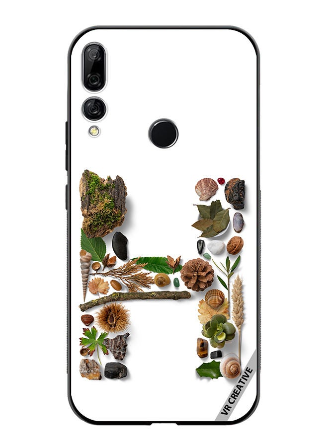 Protective Case Cover For Huawei Y9 Prime 2019 Alphabet H Design Multicolour