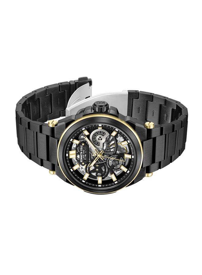 كينيث كول نيو يورك ساعة رجالية أوتوماتيكية مينا سوداء وسوار ستانلس ستيل أسود ٤٢ مم - Image 2