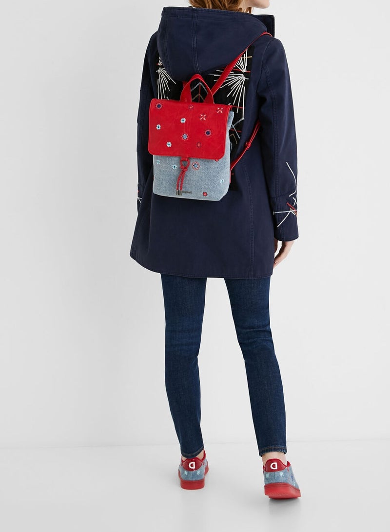 Desigual Mandala Canvas Backpack - Image 2