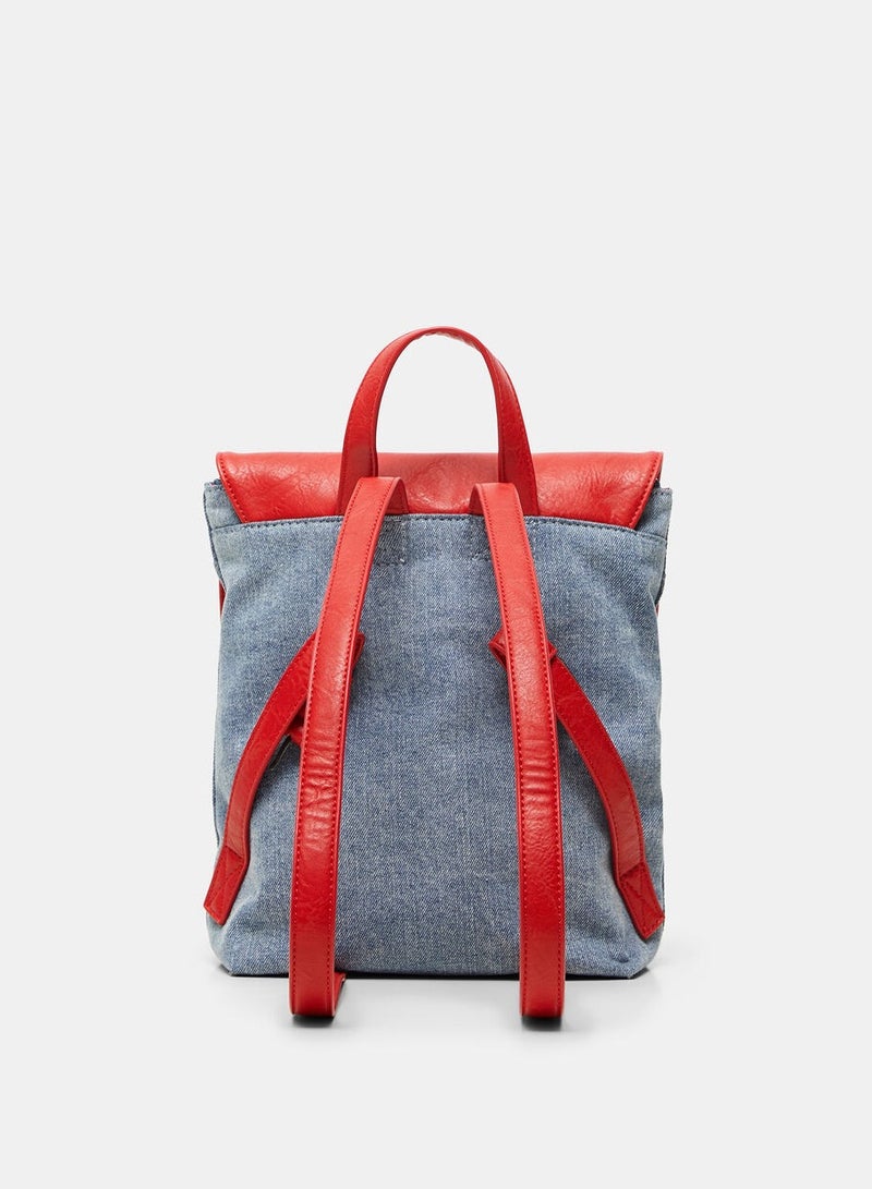 Desigual Mandala Canvas Backpack - Image 4