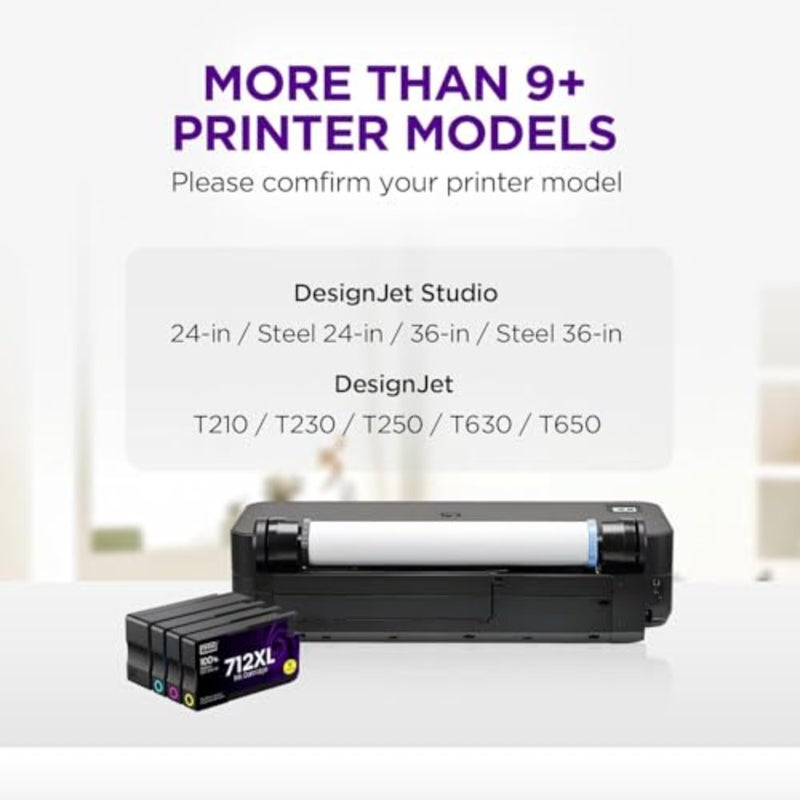 HP DesignJet plotter printers: high-yield 4-color ink set, pigment-based, black/cyan/magenta/yellow, fade-resistant and smudge-proof - Image 3
