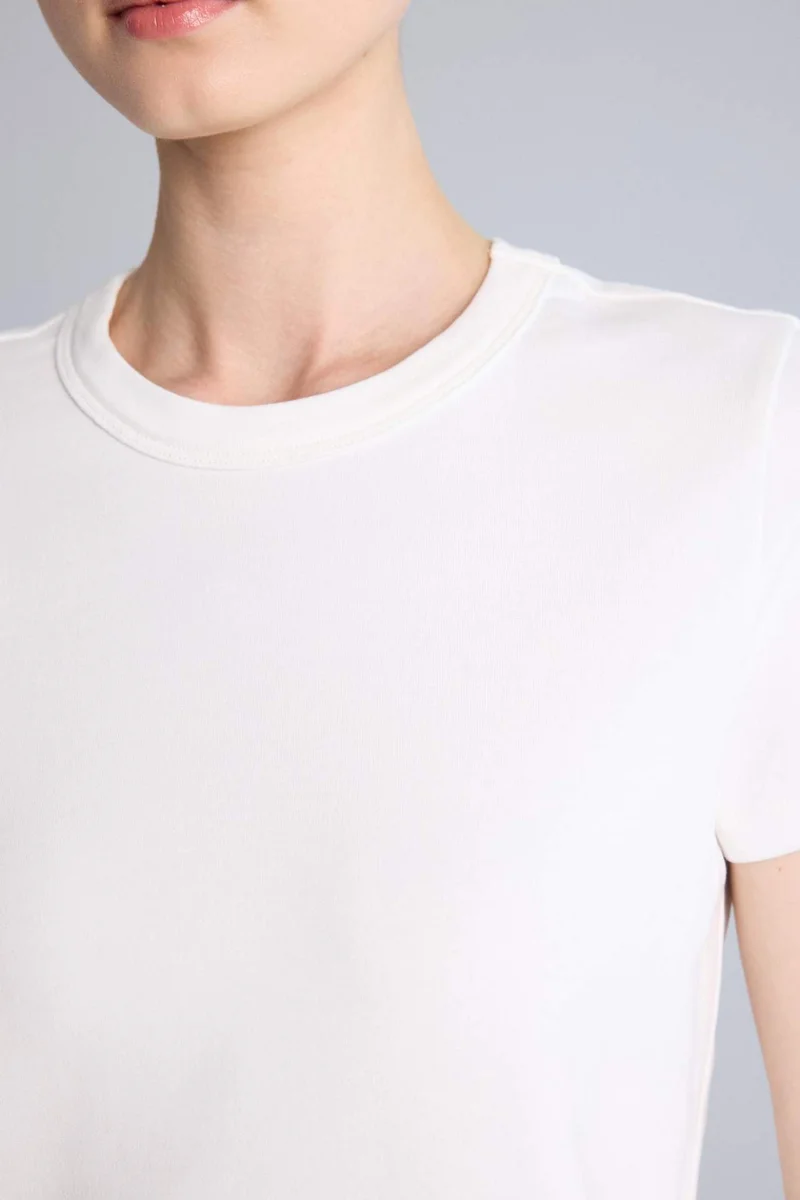 Defacto  Standard Fit Crew Neck Sports Cotton T-Shirt for Women | Best Price UAE