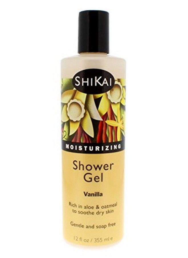 SHIKAI Daily Moisturizing Shower Gel Rich In Aloe Vera & Oatmeal That Leaves Skin Noticeably Softer & Healthier Relief For Dry Skin Gentle Soapfree Formula (Vanilla 12 Ounces)  - Image 1