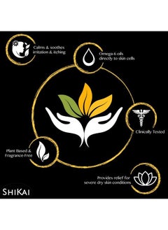 SHIKAI Daily Moisturizing Shower Gel Rich In Aloe Vera & Oatmeal That Leaves Skin Noticeably Softer & Healthier Relief For Dry Skin Gentle Soapfree Formula (Vanilla 12 Ounces)  - Image 4