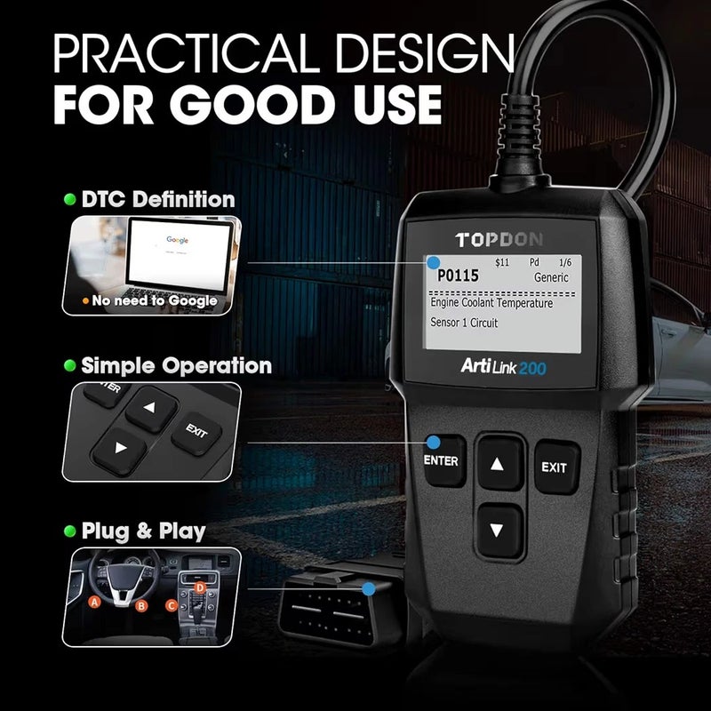 Topdon ArtiLink200 OBD2 Code Reader For Cars - Image 4