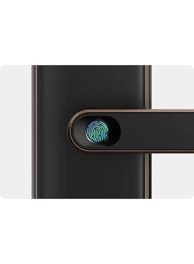 IMOU K1S Smart Door Lock – Keyless Digital Lock with Handle - Fingerprint, App & Card Access  & Remote Control | Weather-Resistant – Black - Image 2