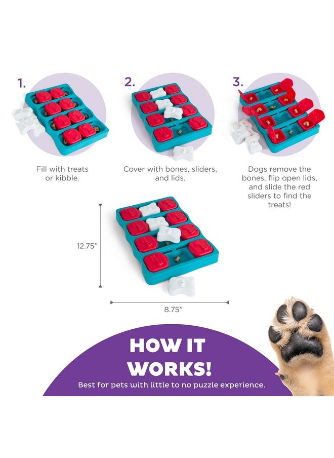 Nina Ottosson Dog Brick Dog Puzzle Interactive Treat Puzzle Dog Enrichment Dog Toy, Level 2 Intermediate, Blue - pzsku/ZF3AD2A9A18D0152F32ECZ/45/_/1726222239/af81d6dc-acc9-4e33-baa7-e195c411fb34