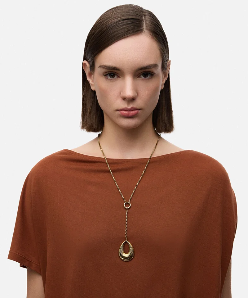 Ipekyol Textured Stainless Steel Necklace