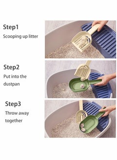 Excefore Cat Litter Scooper with Deep Shovel Integrated,Detachable, Large Capacity, Portable,Easy to Sieve and Clean, Plastic Cat Shovel Set, Suitable for All Kinds of Cat Litter Box  - Image 3