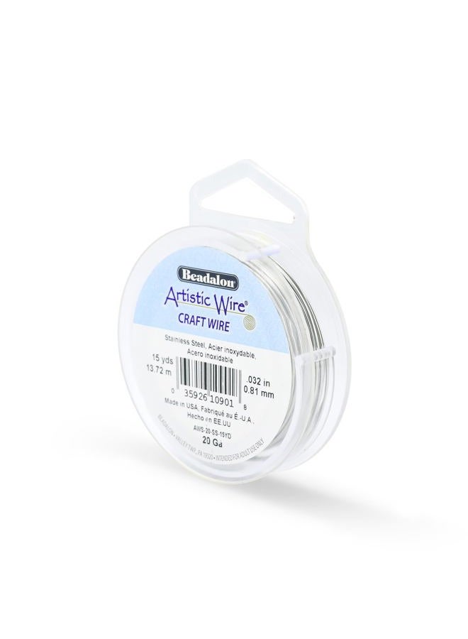 Artistic Wire 20 Gauge Stainless Steel Craft Jewelry Wrapping Wire Wire, 15 yd - Image 1