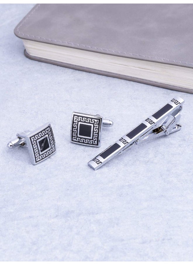 YELLOW CHIMES - Class Defining Collection Tie Pin and Cuff Links Set by  Copper Cufflink for Men (Class Defining Tie Pin Cufflinks Set) fgs..fg - Image 1