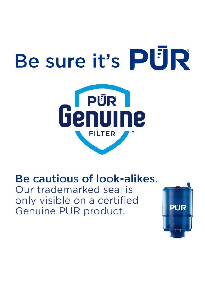 PUR PLUS Horizontal Faucet Mount Water Filtration System with 3in1 Lead Reducing Filter for GreatTasting Filtered Tap Water Lasts 100 Gallons Fits Most Kitchen or Bathroom Faucets Metallic Grey