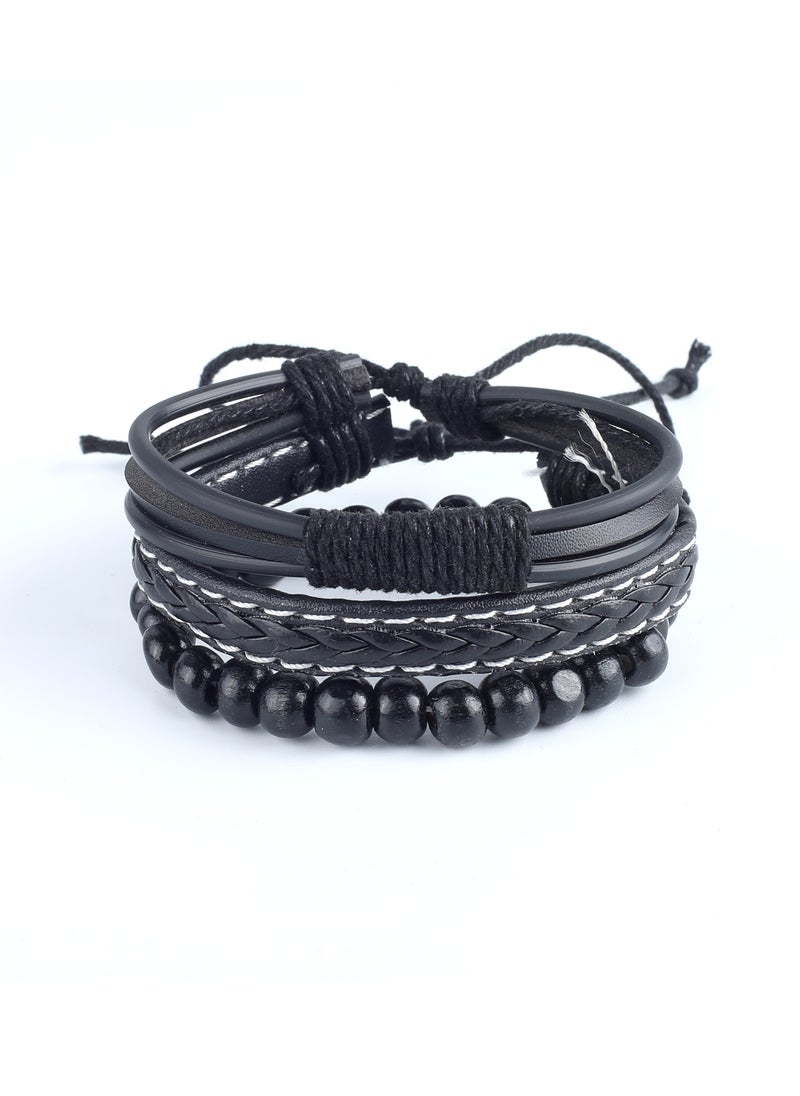 3 black faux leather bracelets  Set in a Stylish Gift Box - pzsku/ZF3AD726384AD218DA4AFZ/45/_/1733761091/a917206e-5e91-4def-bc7b-f56d6a3314cf