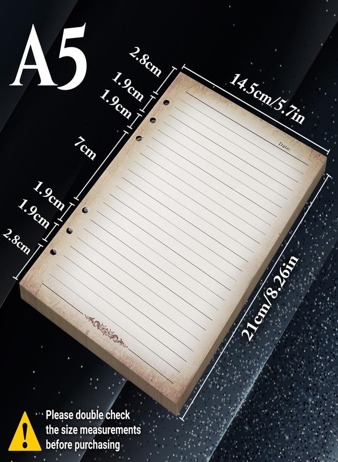 Soar Forge StoryForge Binder Refill: A5 DND Notebook Journal Paper - 100 Sheets (200 Pages) with Ring Holes & Immersive Parched Border Print - Image 2
