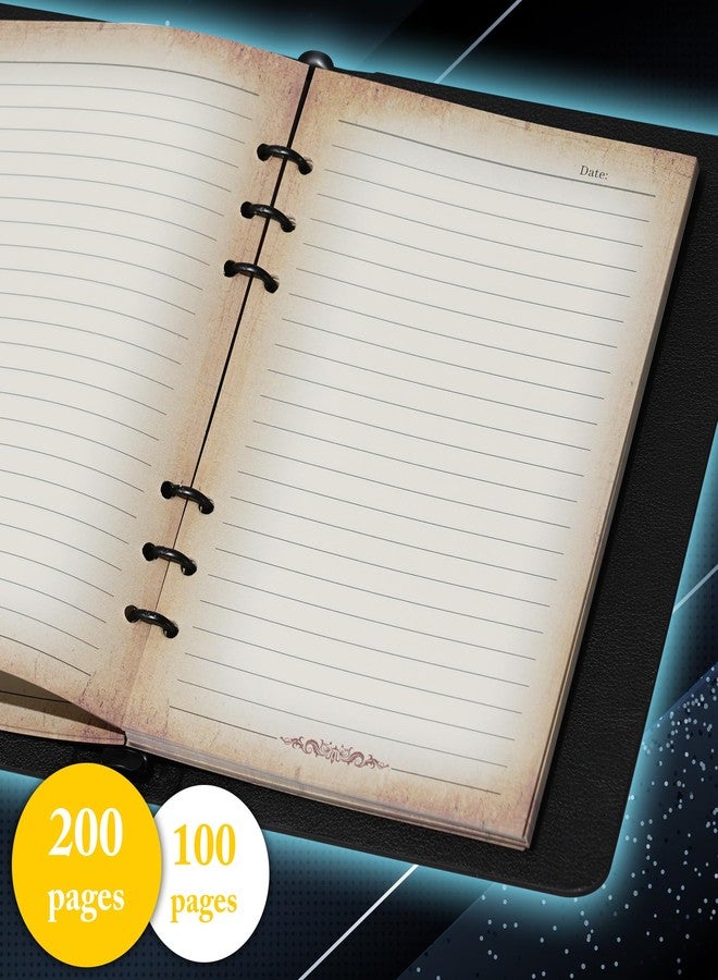 Soar Forge StoryForge Binder Refill: A5 DND Notebook Journal Paper - 100 Sheets (200 Pages) with Ring Holes & Immersive Parched Border Print - Image 3