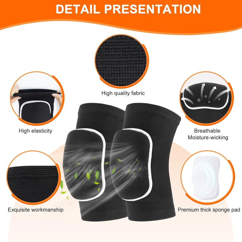 HISFFOG Volleyball Knee Pads for Women, Men, Youth, Girls, Kids, Knee brace for Volleyball Basketball Football Dance Yoga Tennis Running Cycling Workout Climbing Wrestling - Image 3