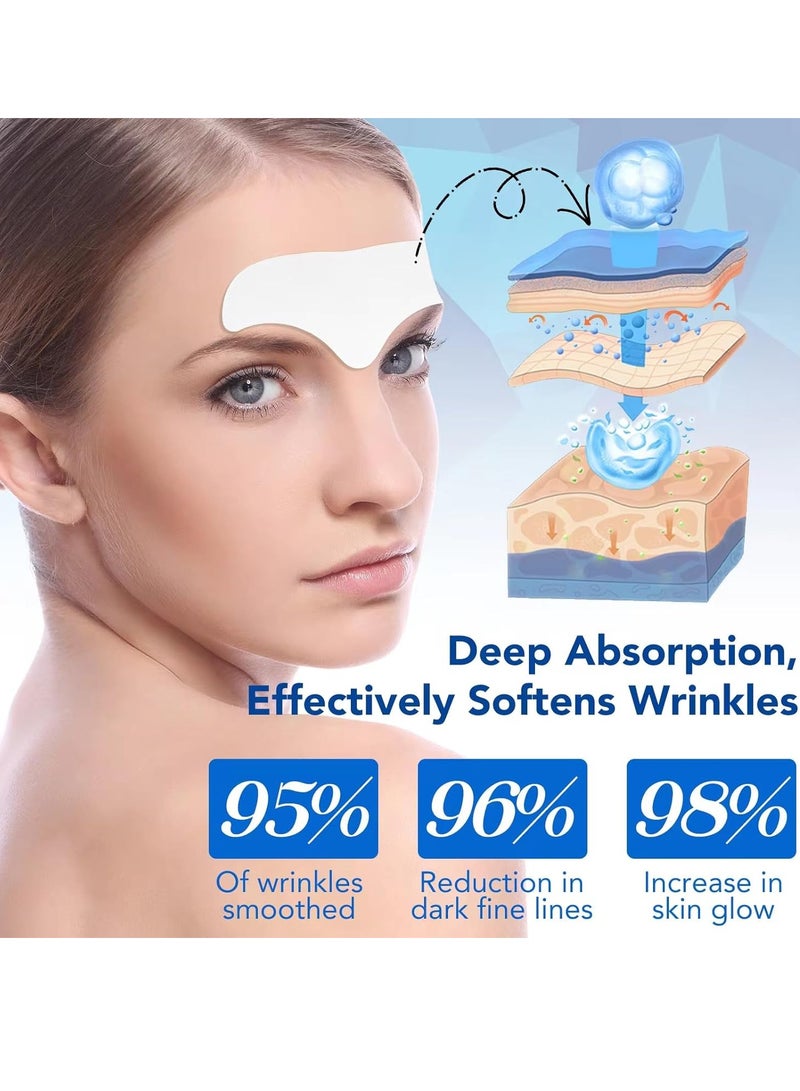 Elaimei 16 Pcs Forehead Wrinkle Patches Forehead Wrinkle Patch with Aloe Vera Collagen Hyaluronic Acid & Vitamin E Smooth Fine Lines & Wrinkles Anti-Wrinkle Forehead Wrinkles Treatment Patch - Image 5