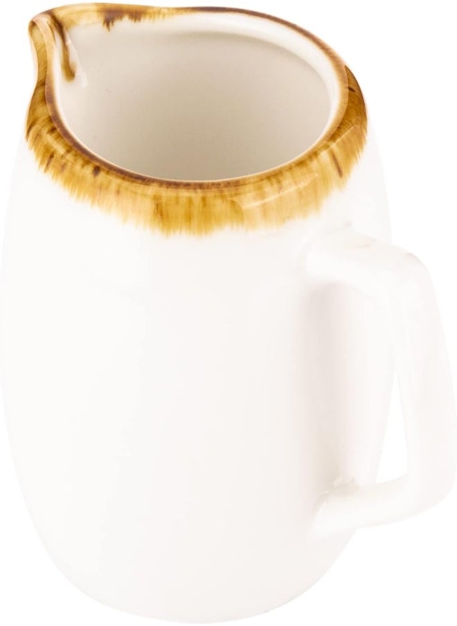 AKDC AKDC Creamer Pot Hp Ivory Mocha 7Cm X 6Cm X 6Cm White, Brown  - Image 5