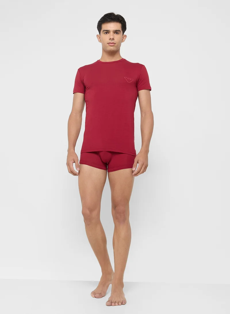 امبوريو ارماني Essential Crew Neck and Trunks Set