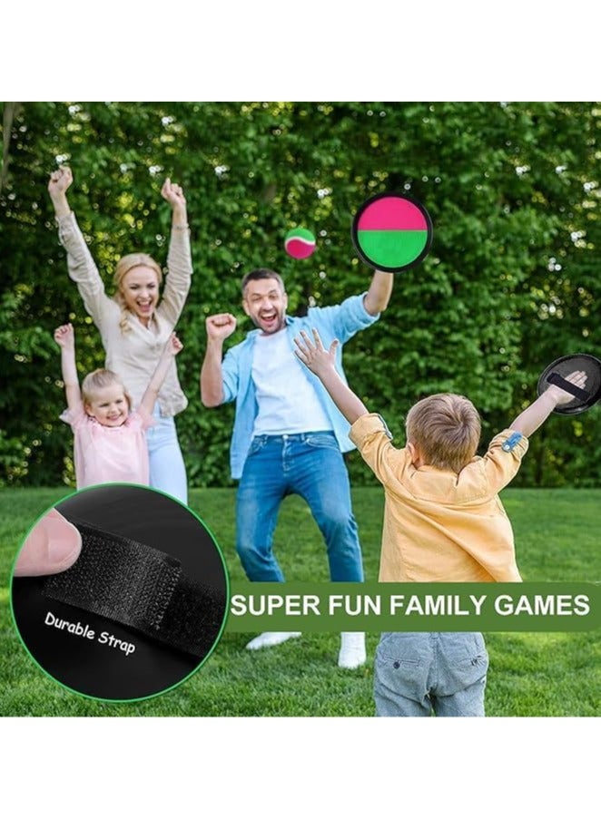مجموعة لعبة التقاط الكرة / 2 قرص كرة + قرص كرة واحد، القرص به مقبض مطاطي / لعبة ممتعة للغاية لجميع أفراد الأسرة / الشباب - Image 5