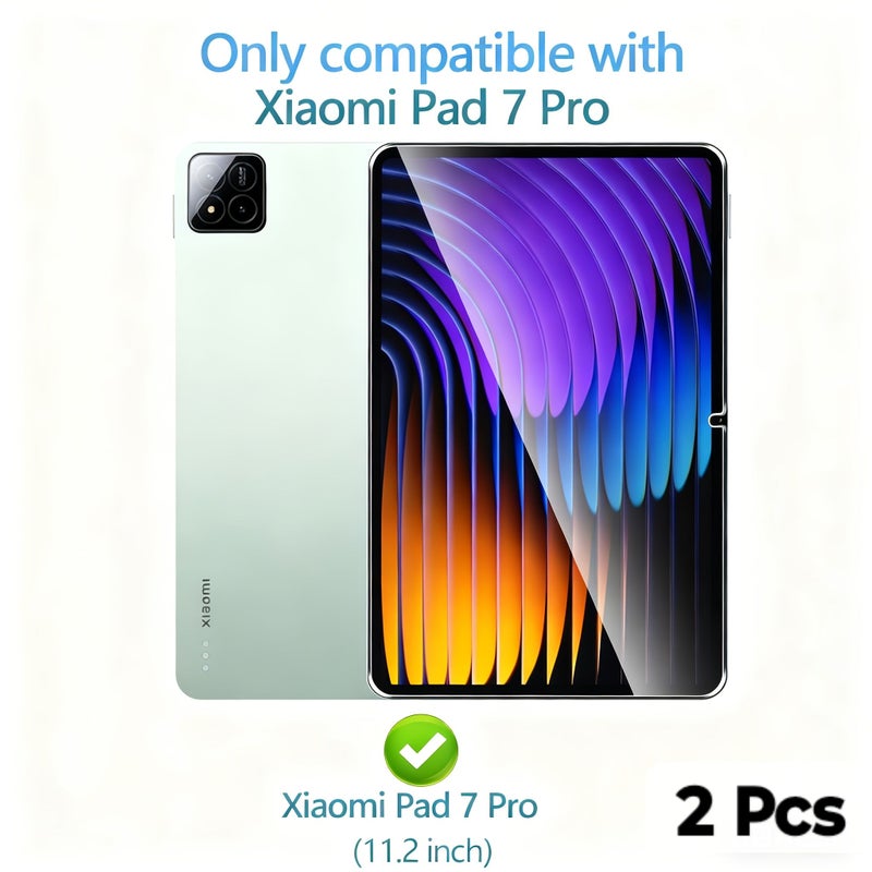 For Xiaomi Pad 7 7 Pro 11.2 Inch Screen Protector 2 Pack 9H Hardness Clear Bubble Free - Image 2