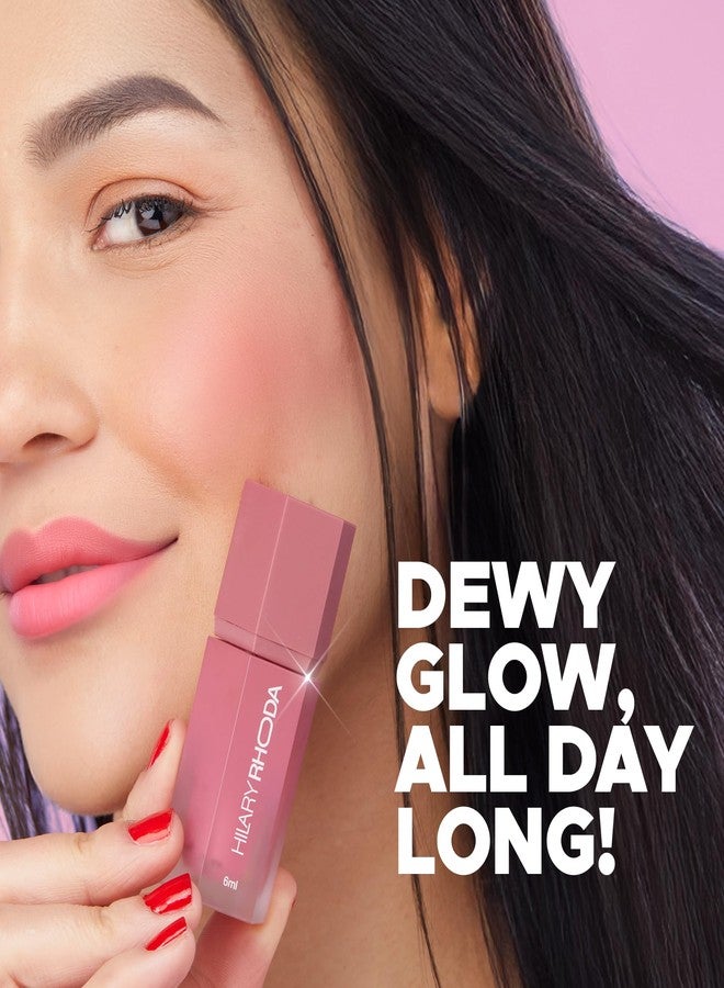 Hilary Rhoda Blush Love Liquid Blush For Women | Highly Pigmented Blush | Super Dewy Finish | Built-in Sponge | Easy to Apply | Available in 6 Shades | Cruelty-free & Vegan | All Day Wear | Buildable Formula & Leak-Proof - 6ml (Scandalous | Shade 06) - Image 4