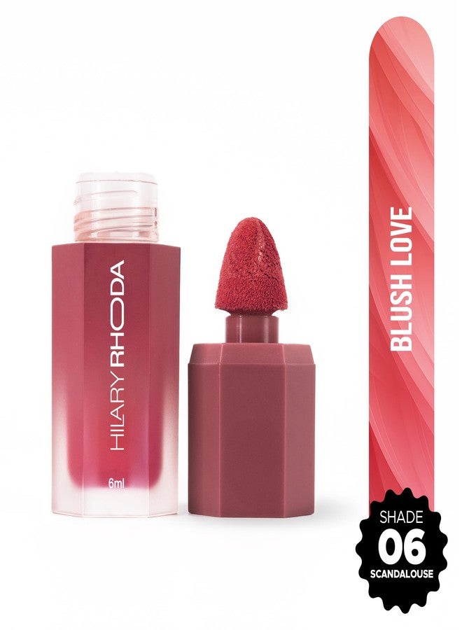 Hilary Rhoda Blush Love Liquid Blush For Women | Highly Pigmented Blush | Super Dewy Finish | Built-in Sponge | Easy to Apply | Available in 6 Shades | Cruelty-free & Vegan | All Day Wear | Buildable Formula & Leak-Proof - 6ml (Scandalous | Shade 06) - Image 2