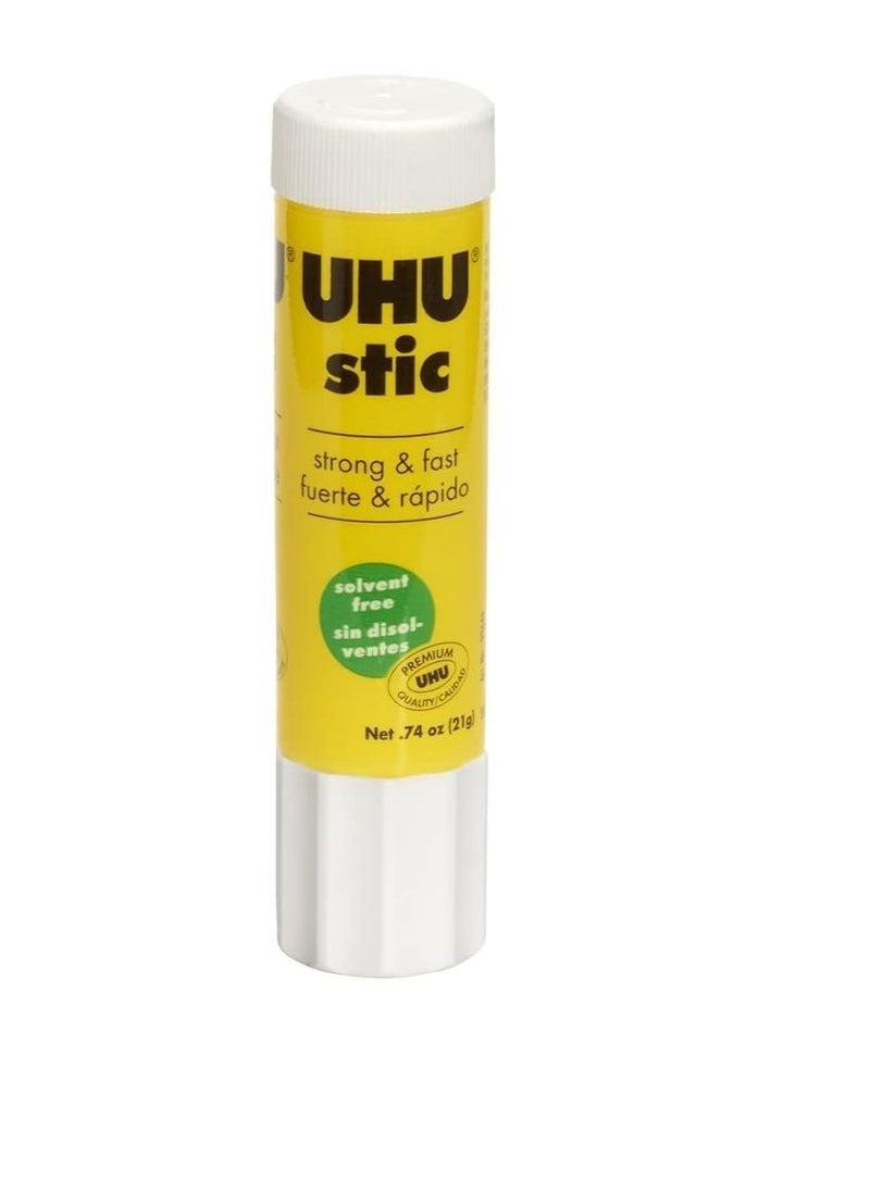 UHU STIC, The Proven Glue Stick - Glues strongly, quickly and permanently, without solvent, 21g, 12pcs, White - Image 2