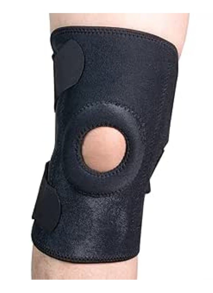 VIO Adjustable Knee Compression Sleeve Open Patella Knee Brace Neoprene Knee Pad Support for Weightlifting Gym Powerlifting Workout Protective Gear Stabilizer for Sports Hiking Cycling  - Image 1