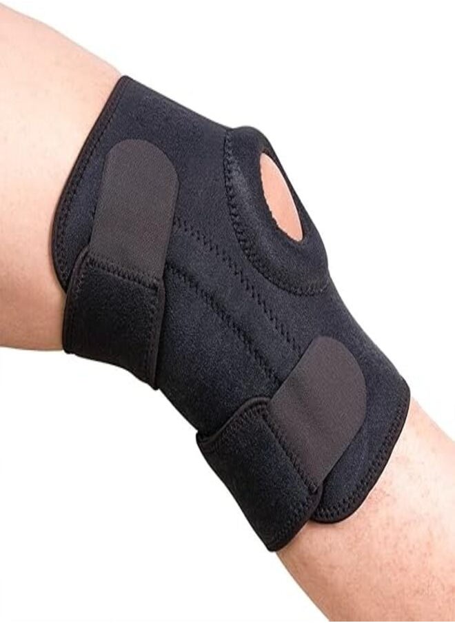 VIO Adjustable Knee Compression Sleeve Open Patella Knee Brace Neoprene Knee Pad Support for Weightlifting Gym Powerlifting Workout Protective Gear Stabilizer for Sports Hiking Cycling  - Image 3