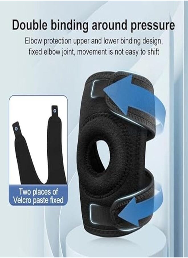 VIO Adjustable Knee Compression Sleeve Open Patella Knee Brace Neoprene Knee Pad Support for Weightlifting Gym Powerlifting Workout Protective Gear Stabilizer for Sports Hiking Cycling  - Image 5
