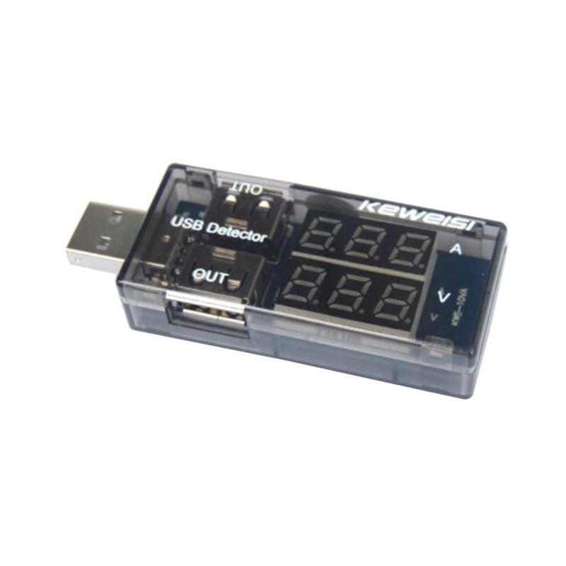 Dual Display LCD USB Voltage Multimeter Tester Portable Capacity Monitor For Chargers Power Banks Black - Image 2
