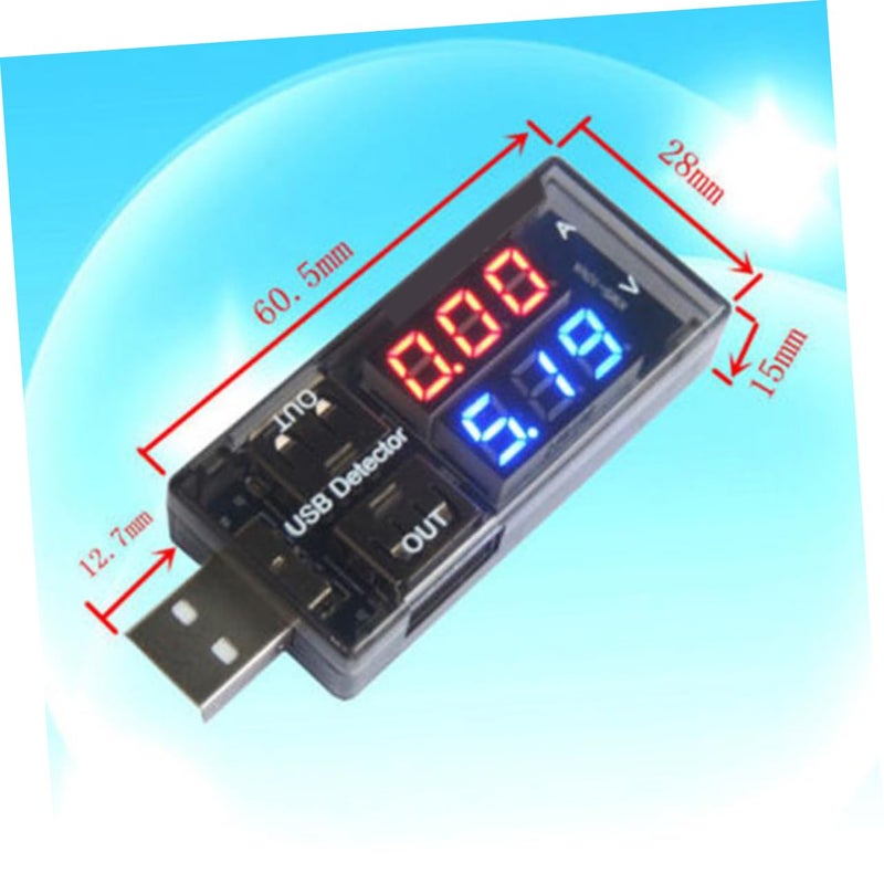 Dual Display LCD USB Voltage Multimeter Tester Portable Capacity Monitor For Chargers Power Banks Black - Image 3
