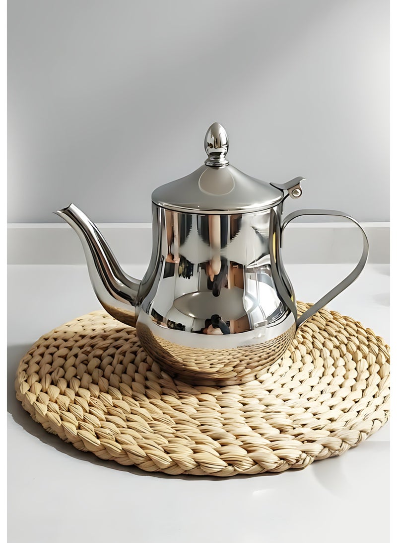 Bisbell 350ml Moroccan Stainless Steel Teapot with Hinged Lid, Long Pouring Spout and Ergonomic Handle, 304 Steel Tea Pot for Mint, Loose Leaf, Herbal & Green Tea - Image 4