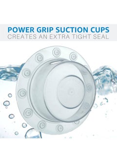 SlipX Solutions Slipx Solutions Bottomless Bath Overflow Drain Cover Adds Inches Of Water To Tub For Warmer  Deeper Bath  Clear  4  Diameter  - Image 2