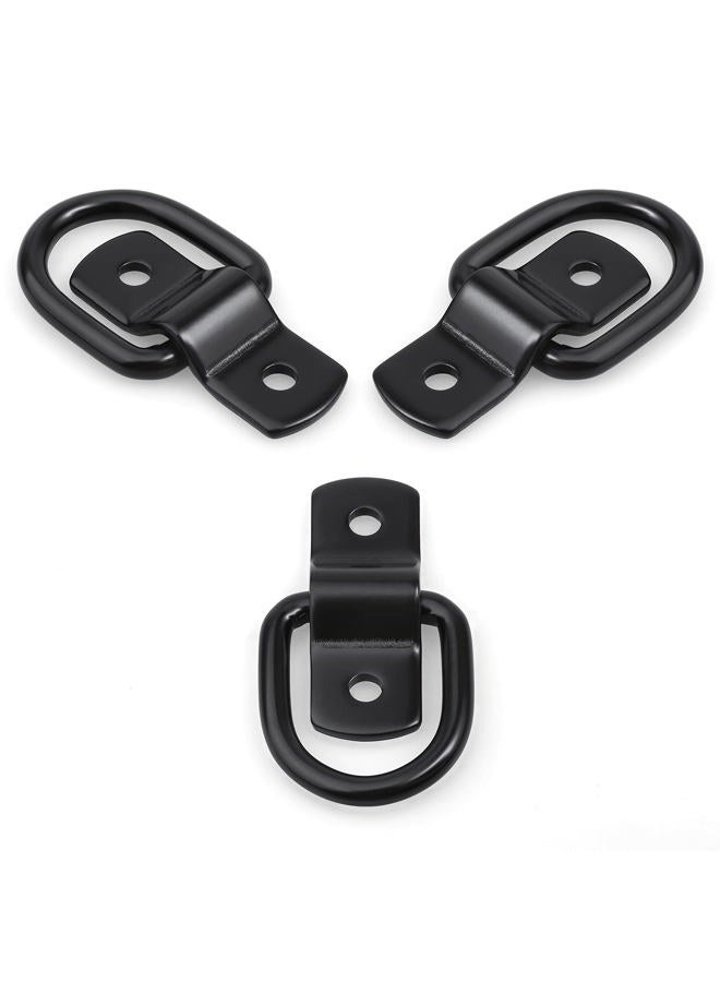 ExcelFu 12 Pack D-Ring Tie Downs, 1/4" D-Rings Anchor Lashing Ring for Loads on Trailers Trucks RV Campers Vans ATV SUV Boats Motorcycles etc Vehicles, Heavy Duty Tie Down Ring with Mounting Bracket - Image 3