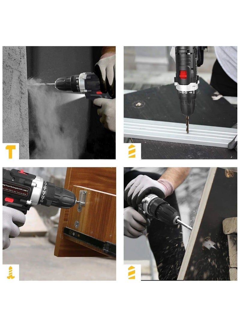 دينكس مجموعات أدوات ومثقاب لاسلكي، أدوات كهربائية، صندوق أدوات مركب، مجموعة أدوات إصلاح منزلية، مفك براغي كهربائي لاسلكي، صندوق أدوات، مجموعة أدوات يدوية منزلية - Image 1