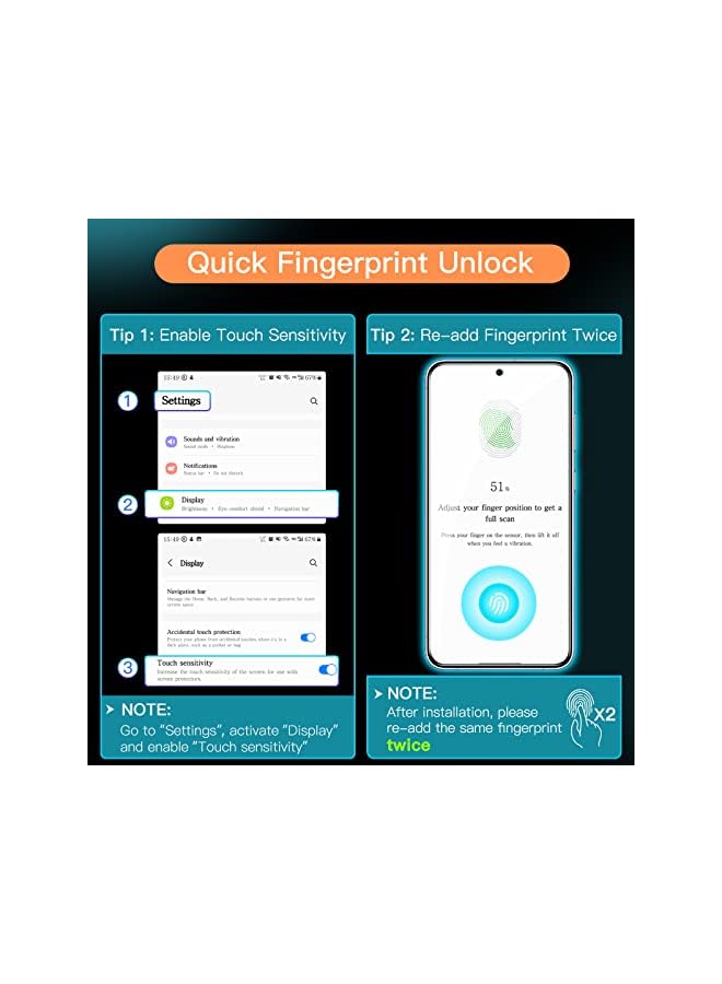 Jetech Screen Protector For Samsung Galaxy S23+ / S23 Plus 5G 6.6-Inch, Tempered Glass Film, Fingerprint Id Compatible, Hd Clear, 3-Pack - Image 2