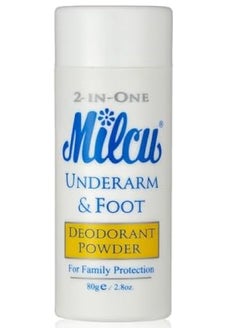 Milcu MILCU 2 IN 1 UNDER ARM&FOOT DEO POWDER 80GM 