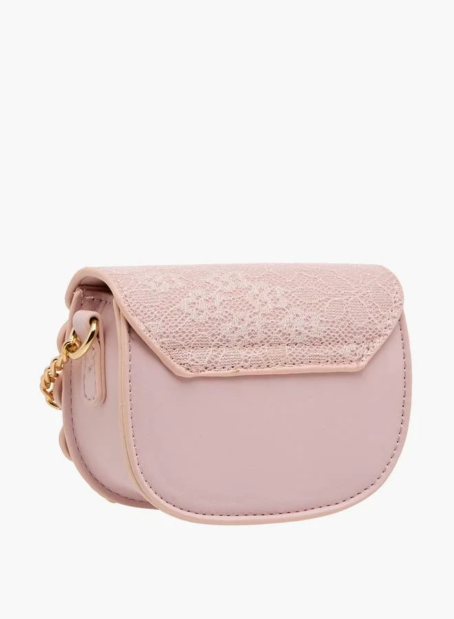 Little Missy PINK Bow Embellished Crossbody Bag with Chain Strap Ramadan Collection for Women | Best Price UAE
